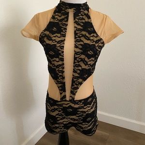 Dance competition unitard